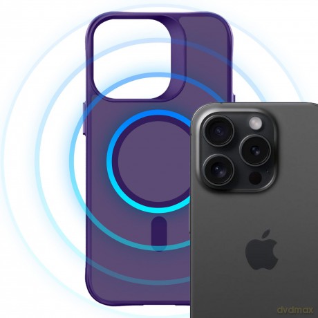 Apple iPhone 16 Pro - 3mk Smoke MagCase Purple