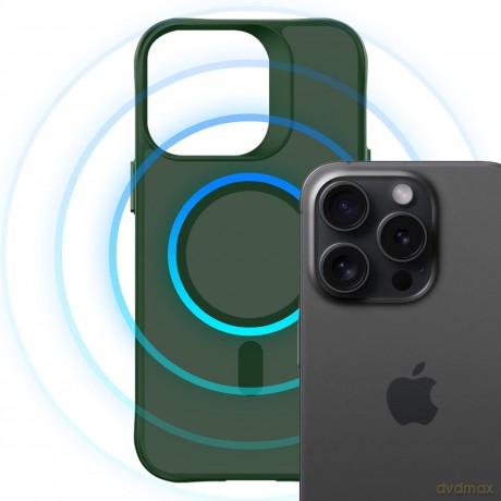 Apple iPhone 16 Pro Max - 3mk Smoke MagCase Green