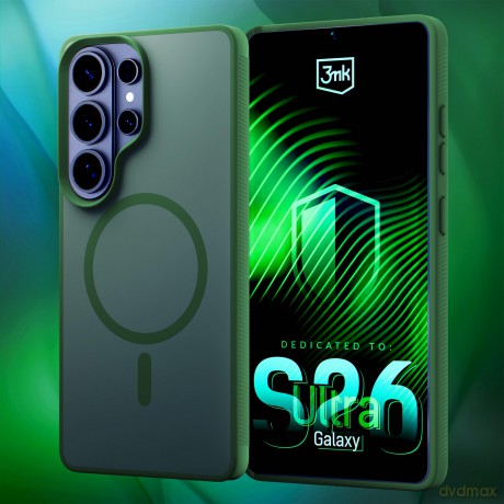 Samsung Galaxy S26 Ultra - 3mk Smoke MagCase Green