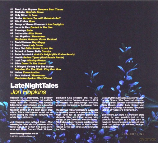 Jon Hopkins: Late Night Tales: Jon Hopkins [CD]