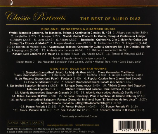 Alirio Diaz: Best Of Alirio Diaz (Guitar): Concerti By Antonio Vivaldi. Luigi Boccherini.M.Castelnuovo-Tedesco.Ka [CD]