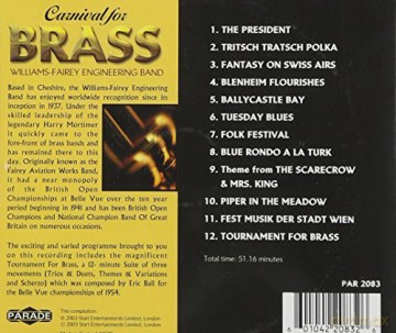 Williams Fairey Engineering: Carnival For Brass [CD]