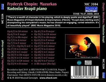 Radoslaw Kvapil: Fryderyk Chopin: Mazurkas [CD]