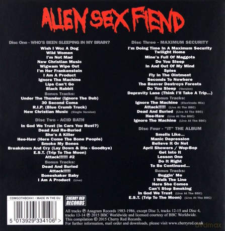 Alien Sex Fiend: Classic Albums and BBC Sessions Collection [4CD]