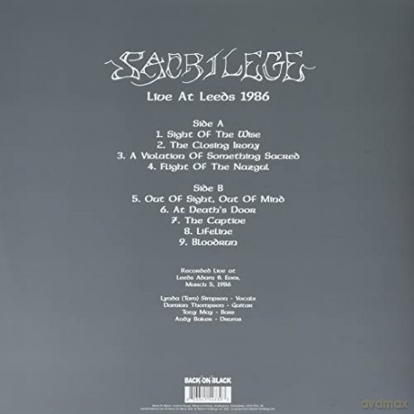 Sacrilege: Live Leeds 1986 [Winyl]