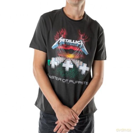 Metallica: Metallica - Masters Of Puppets Amplified Vintage Charcoal Small T-Shirt