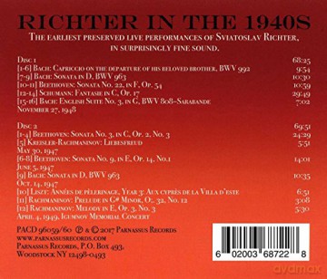 Sviatoslav Richter: Sviatoslav Richter In The 40s [CD]