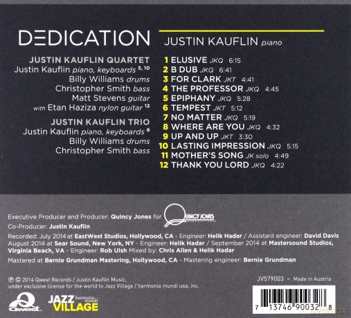 Justin Kauflin: Dedication - Justin Kauflin [CD]