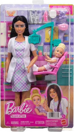 Barbie Dentystka Zestaw 2 (Lalka brunetka)