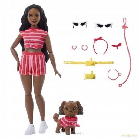 Barbie Jednakowa stylizacja Lalka i piesek - Paski