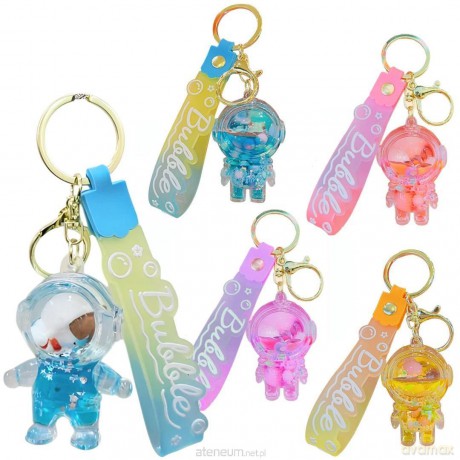 Brelok astronauta z płynem