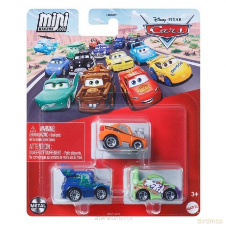 Cars Auta Mikroauta 3-pak
