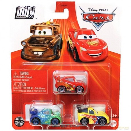 Cars Auta Mikroauta 3-pak