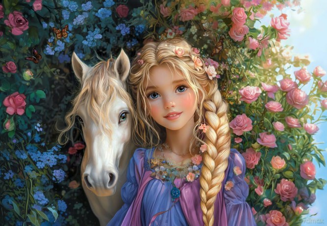CASTORLAND 1500 el. Princess With A Horse [PUZZLE]
