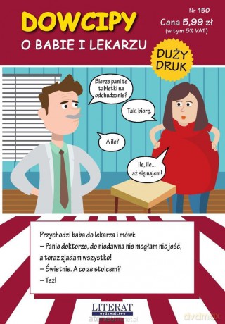 Dowcipy. O babie i lekarzu. Duży druk. Nr 150 - Przemysław Adamczewski [KSIĄŻKA]