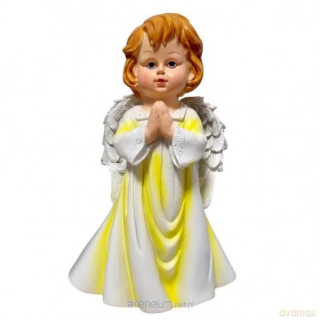 Figurka Anioł Modlący się - Żółty 22cm