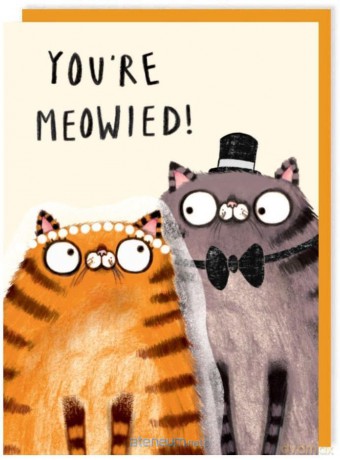 Karnet 298 Ślub Koty You're MEOWIED!