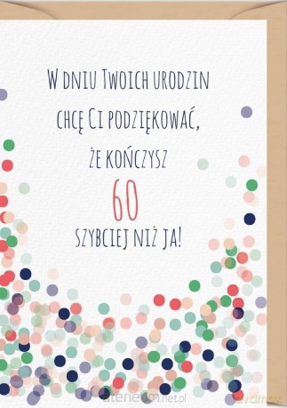 Karnet Urodziny 60