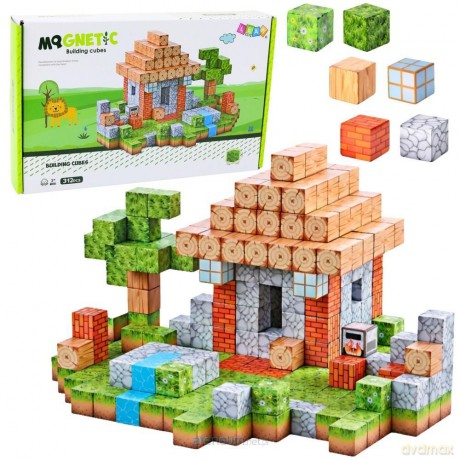 Klocki magnetyczne kostki konstrukcje 3D 312 el. [KLOCKI]