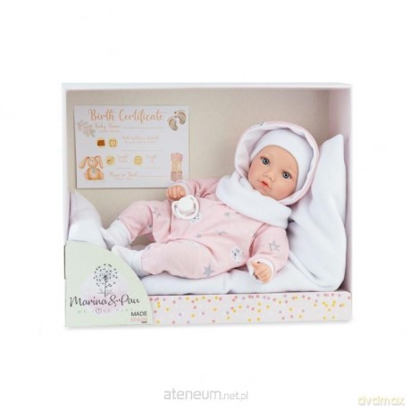 Lalka hiszpańska Noa Reborn z pościelą 40cm