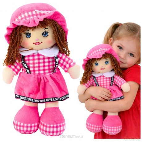 Lalka szmaciana różowa 35cm