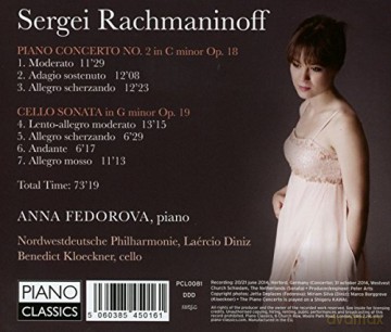 Anna Fedorova: Rachmaninoff: Piano Concerto No. 2, Cello Sonata [CD]