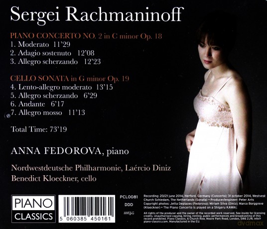 Anna Fedorova: Rachmaninoff: Piano Concerto No. 2, Cello Sonata [CD]