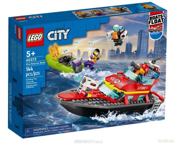 LEGO CITY 60373 (6szt) Łódź strażacka [KLOCKI]