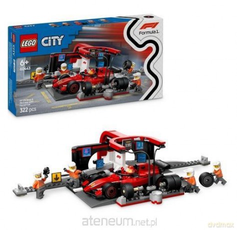 LEGO CITY 60443 (3szt) Pit stop i mechanicy z Fer [KLOCKI]