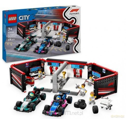LEGO CITY 60444 (3szt) Garaż i bolidy Mercedes-AM [KLOCKI]