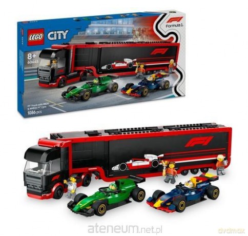 LEGO CITY 60445 (3szt) Ciężarówka z bolidami RB20 [KLOCKI]