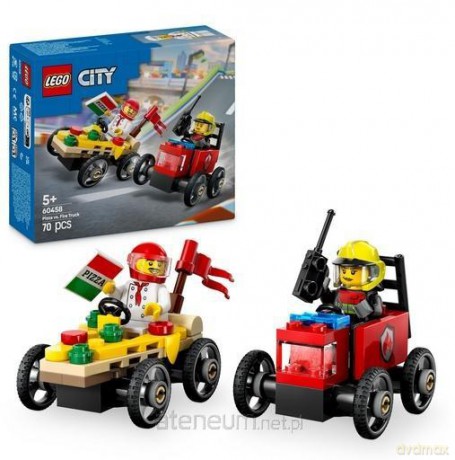 LEGO CITY 60458 (4szt) Zestaw wyścigówek: pizza [KLOCKI]