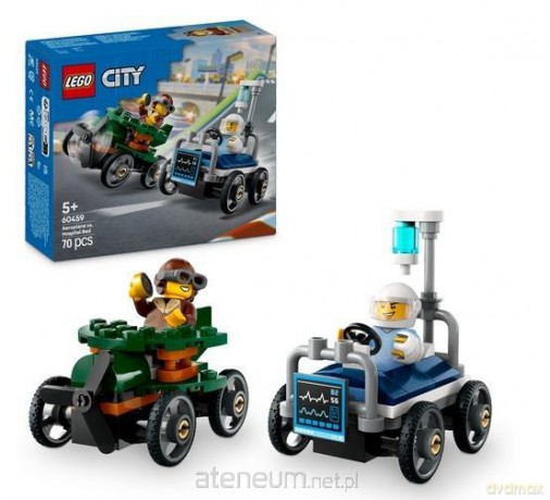 LEGO CITY 60459 (4szt) Zestaw wyścigówek: samolot [KLOCKI]