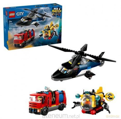 LEGO CITY 60462 (3szt) Zestaw z helikopterem, woz [KLOCKI]