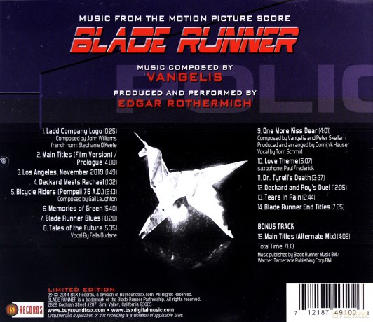 Blade Runner soundtrack [CD]