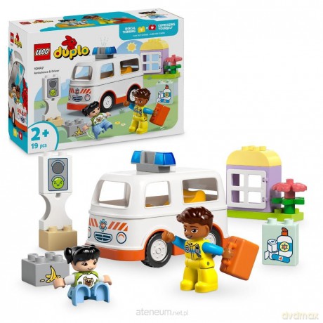 LEGO DUPLO 10447 (4szt) Karetka z kierowcą [KLOCKI]