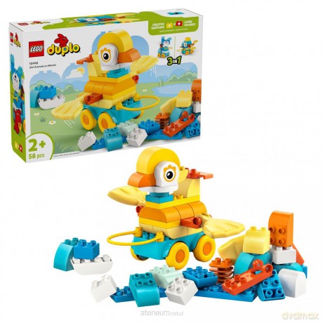 LEGO DUPLO 10448 (3szt) 3w1 zwierzątka na kółkach [KLOCKI]