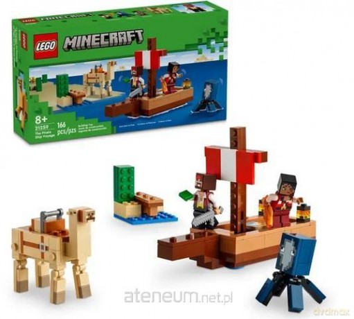 LEGO MINECRAFT 21259 (4szt) Rejs statkiem pirack [KLOCKI]
