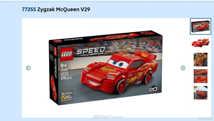 LEGO SPEED CHAMPIONS 77255 (4szt) Zygzak McQueen [KLOCKI]