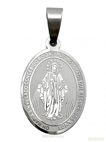 Medalik Matka Boża Niepokalana Stainless