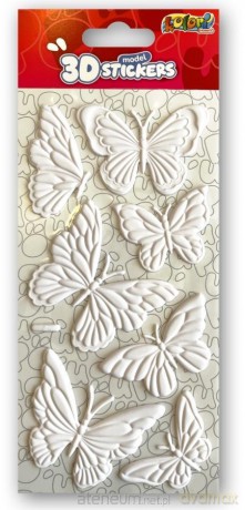 Naklejki 3D Model White Butterflies