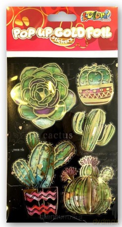 Naklejki foliowe Gold Cacti