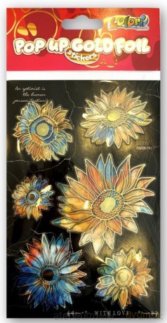 Naklejki foliowe Gold Sunflowers