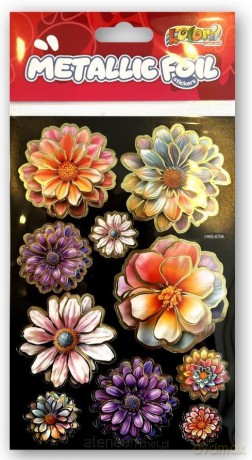 Naklejki foliowe Metalic Double Flowers