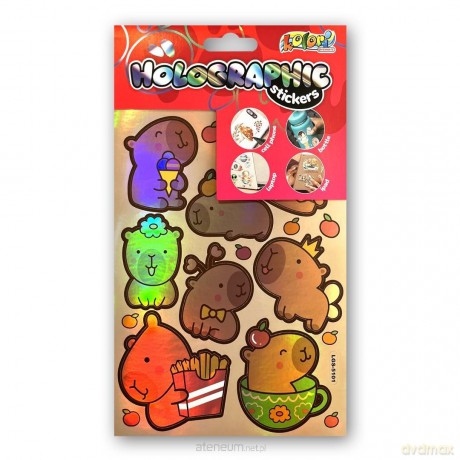 Naklejki holographic capybara