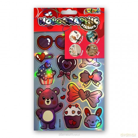 Naklejki holographic cute teddy