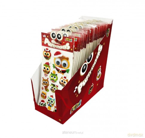 Naklejki puffy google eyes christmas (50szt)