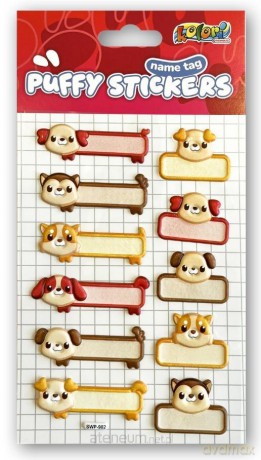 Naklejki Puffy Name Tag Dogs