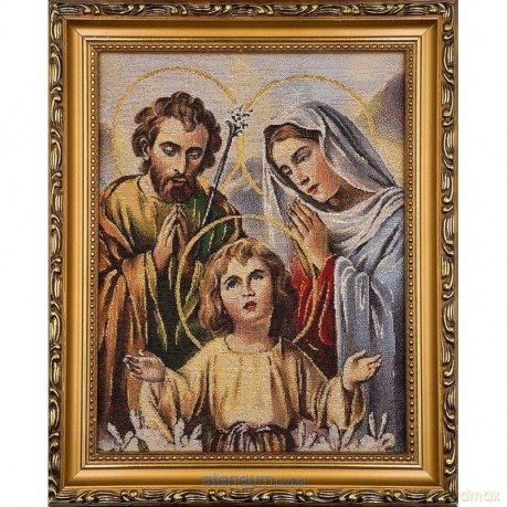 Obraz Haftowany św. Rodzina 22x27,5cm