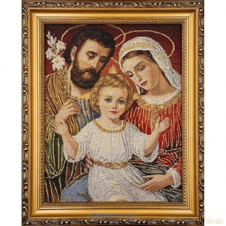 Obraz Haftowany św. Rodzina 27,5x22cm